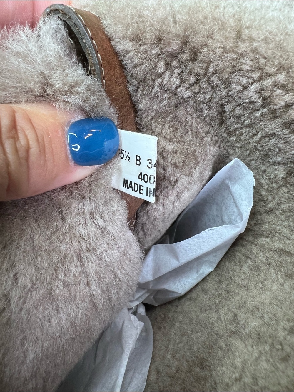 FRYE Tan and Brown Sherpa Lined Shearling Log Sole Tall Riding Boots, 5.5 - Picture 14 of 16